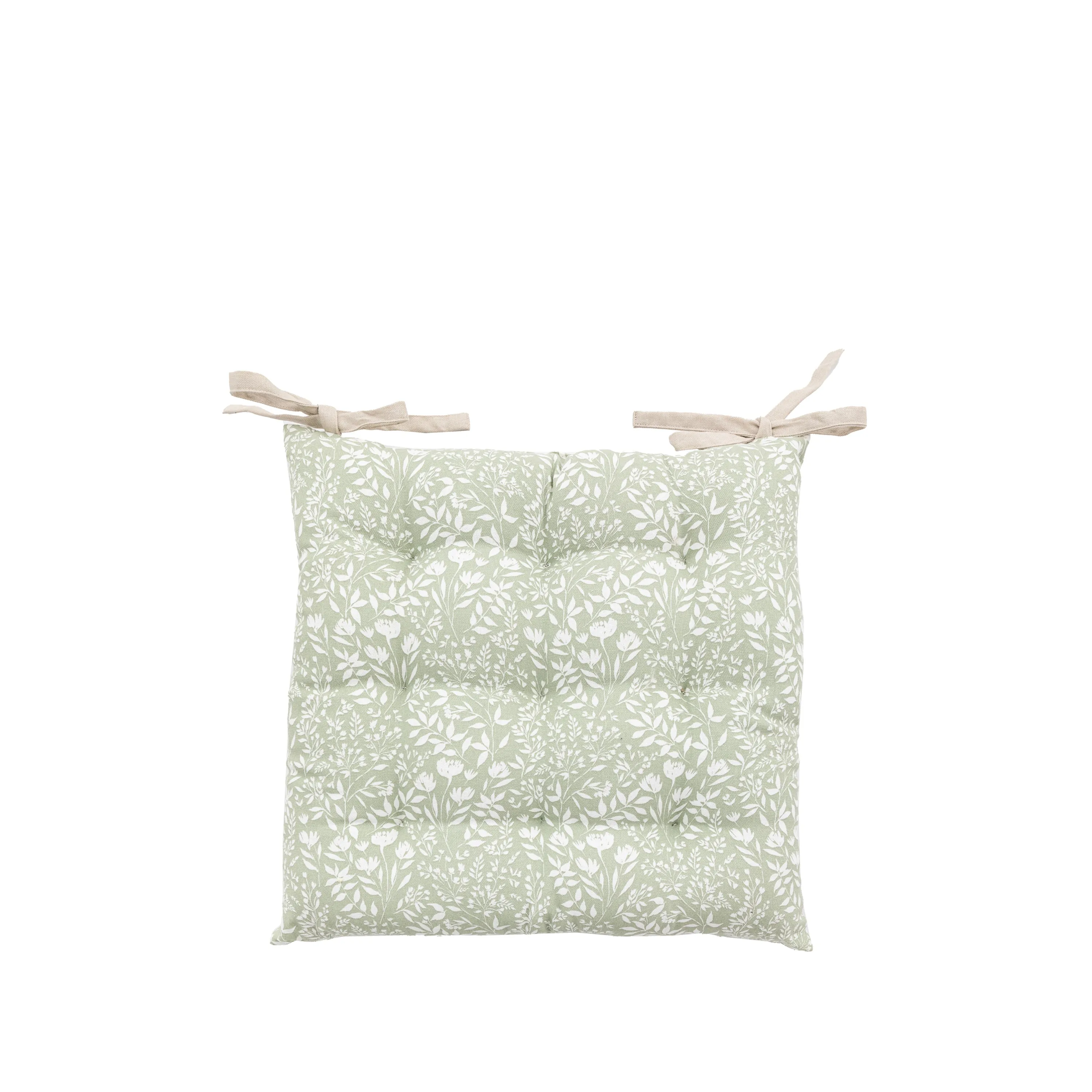 Sage Floral Reversible Seat Pad 2pk