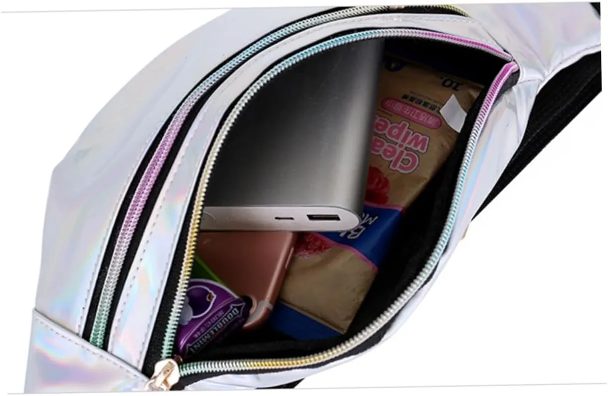 Shiny Crossbody Bag Waist Pouch -theft Bag Fashion Casual Perfect for Hiking Biking Dog Walking
