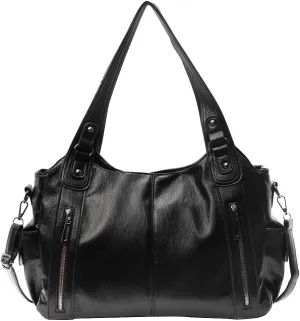 Shoulder Bags Vegan PU Leather Concealed Carry Purse for Women Crossbody Bag Multi Pockets Hobo Handbags