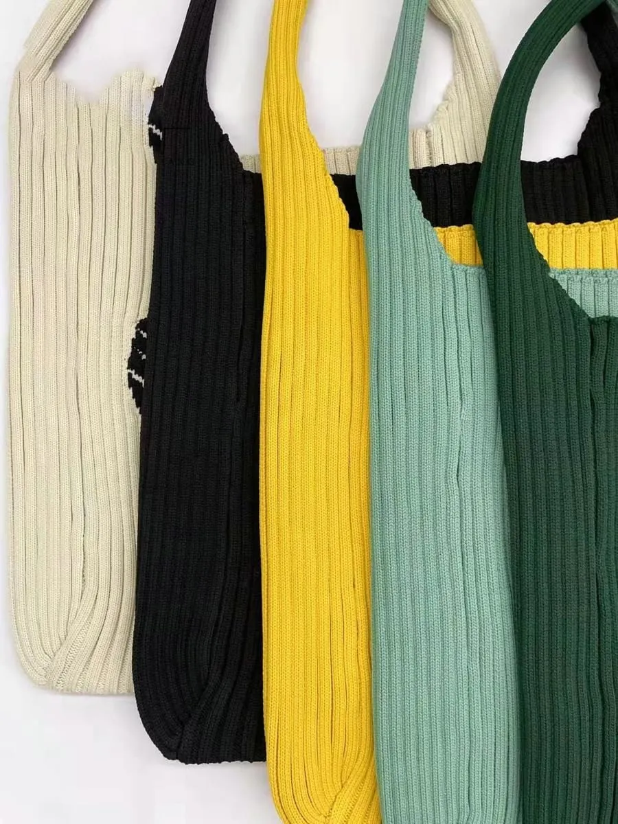 Slouchy Crochet Tote Bag Women Knit Hobo Bags Butterfly Shoulder Bag Trendy CrossBody Purse Knitted Travel Satchels Handbag