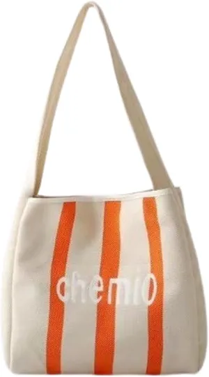 Slouchy Crochet Tote Bag Women Knit Hobo Bags Stripe Shoulder Bag Trendy CrossBody Purse Knitted Travel Satchels Handbag