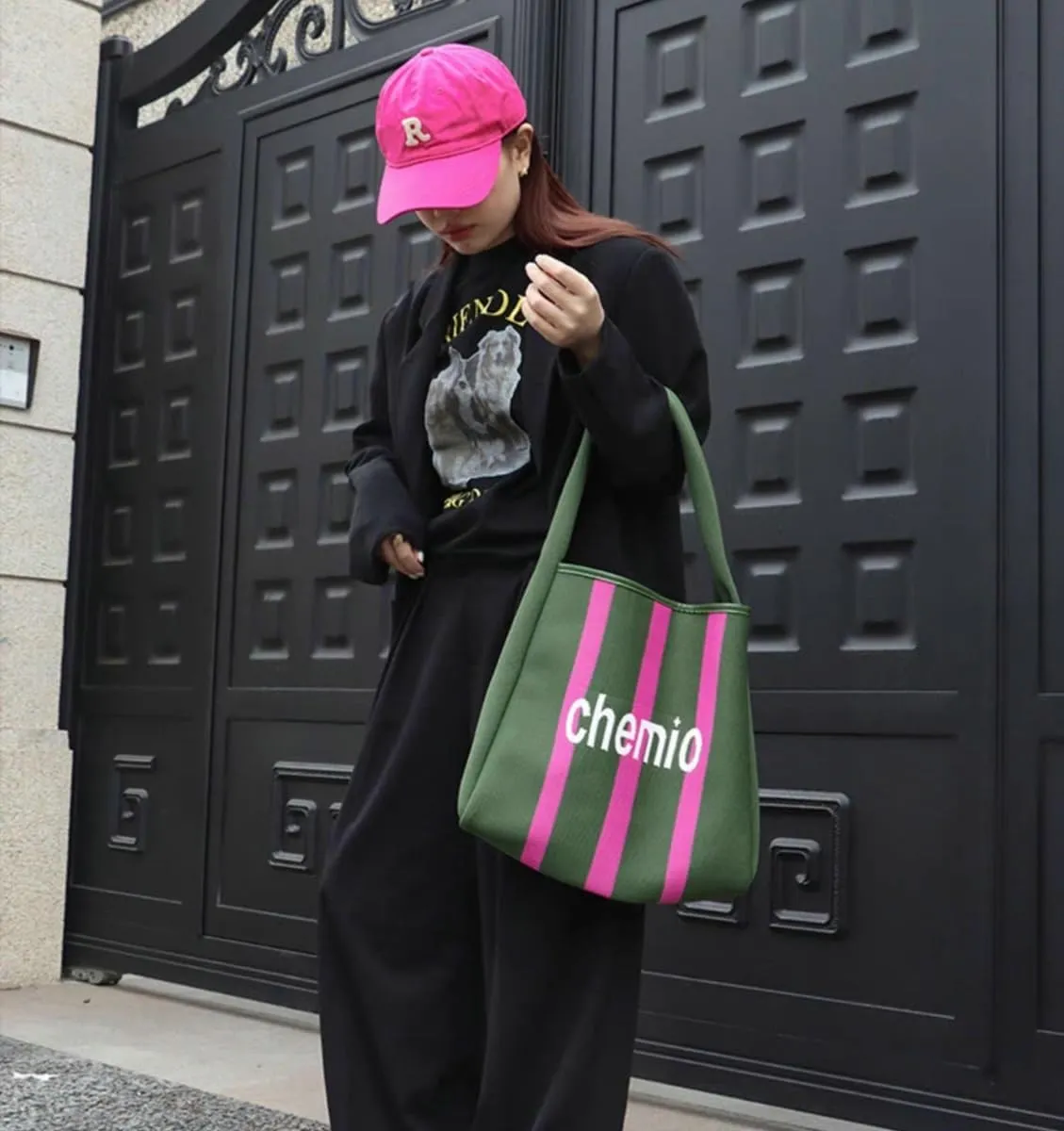 Slouchy Crochet Tote Bag Women Knit Hobo Bags Stripe Shoulder Bag Trendy CrossBody Purse Knitted Travel Satchels Handbag