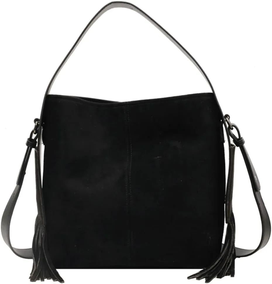 Slouchy Crossbody Bags Women Suede Satchels Underarm Shoulder Bag Purse Top-handle Travel Tote Handbag 2024