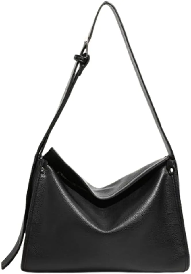 Slouchy PU Leather Hobo Bags Women Trendy Shoulder Bag Crescent Crossbody Phone Purse Cute Satchels Box Bag Tote Handbag