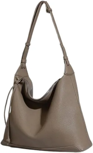 Slouchy PU Leather Hobo Bags Women Trendy Shoulder Bag Cute Crescent Crossbody Purse Satchels Bag Top-handle Tote Handbag