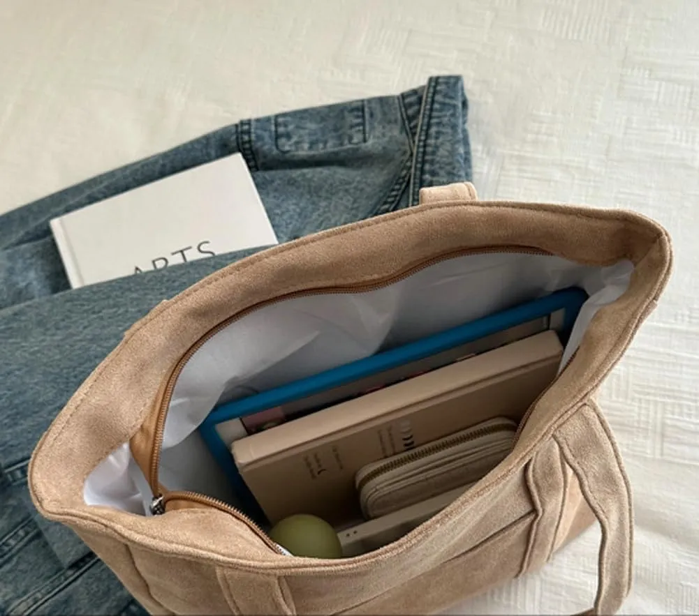 Slouchy Suede Crescent Shoulder Bag Women Trendy Crossbody Purse Hobo Bags Cute Satchels Bag Top-handle Tote Handbag