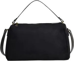 Slouchy Suede Tote Bags for Women Soft Faux Leather Satchels Large Shoulder Crossbody Purse Trendy Working Handbag