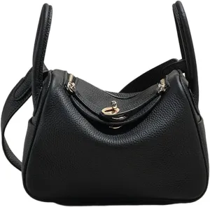 Soft Genuine Leather Satchel Bags for Women Top Handle Shoulder Purses and Handbags Totes Shoulder Bag (Grey)