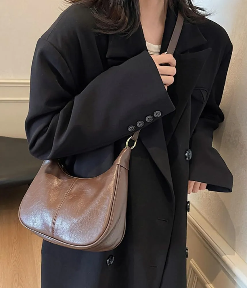 Soft Vegan Leather Crossbody Bag for Women Small Shoulder Tote Purse Dumpling Handbags Casual Satchels Daily Use