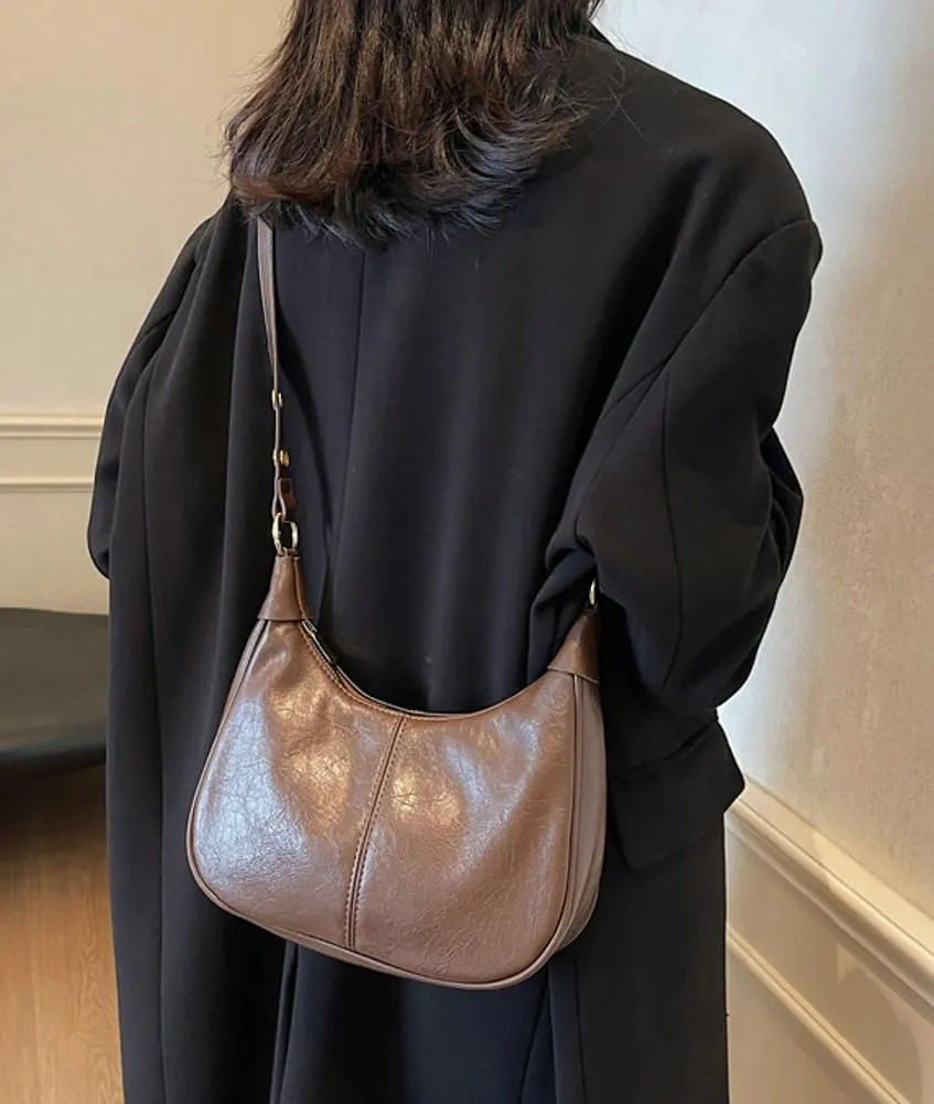 Soft Vegan Leather Crossbody Bag for Women Small Shoulder Tote Purse Dumpling Handbags Casual Satchels Daily Use
