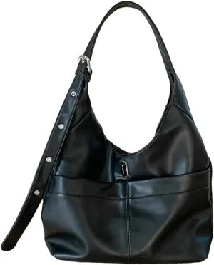 Soft Vegan Leather Shoulder Bag for Women Large Tote Crossbody Purse Y2K Underarm Handbags Working Satchels