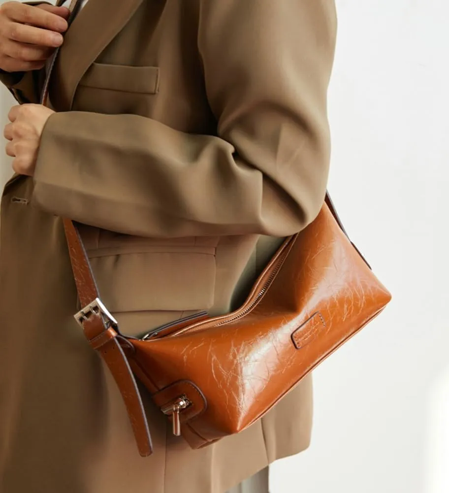 Soft Vegan Leather Shoulder Crossbody Bag for Women Small Trendy Handbags Y2k Dumpling Tote Purse Satchels