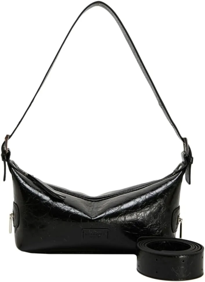 Soft Vegan Leather Shoulder Crossbody Bag for Women Small Trendy Handbags Y2k Dumpling Tote Purse Satchels