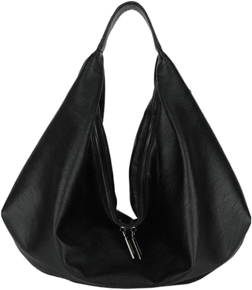 Soft Vegan Leather Tote Bag for Women Oversized Shoulder Purse Large Handbag Dumpling Satchels for Work Travel