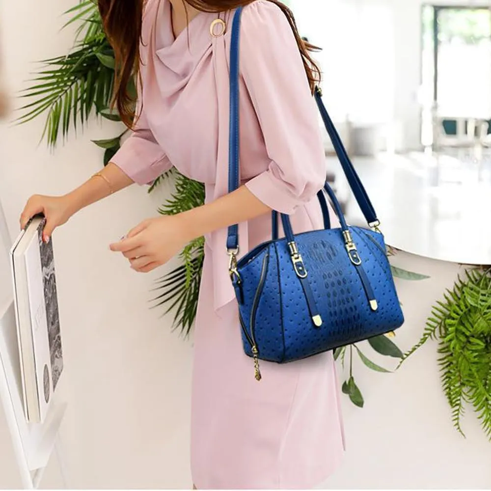 Stylish Handbags for Women PU Leather Satchel Bags Shoulder Bag Top Handle Handbag Ladies Work Purse Zipper Totes