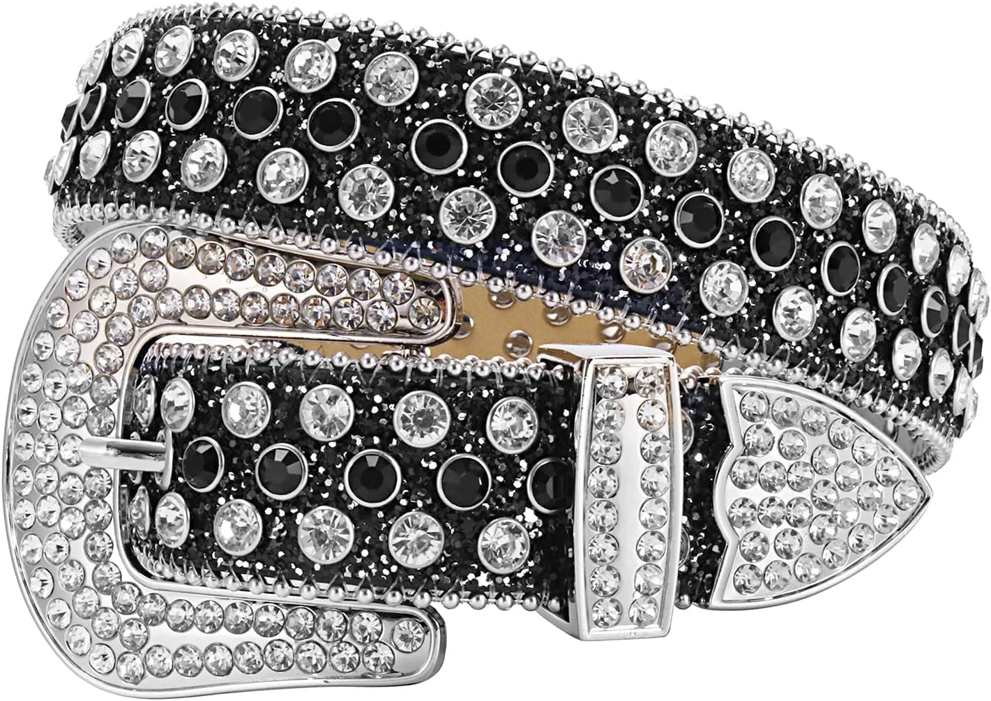 TINIDI Luxury Strap Men Women Rhinestones Belt Western Bling Bling Crystal Diamond Studded Belts