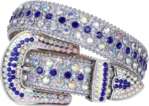 TINIDI Luxury Strap Men Women Rhinestones Belt Western Bling Bling Crystal Diamond Studded Belts