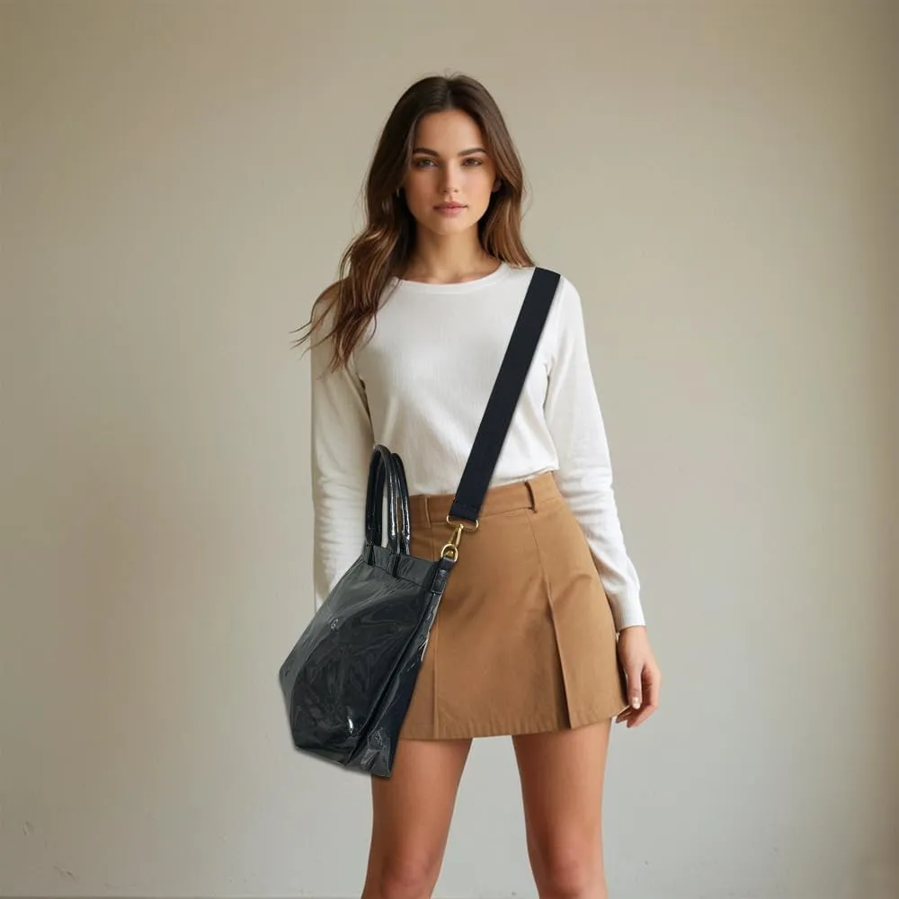 Tote Bag for Women PVC Clear Totes Bags Large Plastic Carry All Bag Crossbody Shoulder Handbag Hobo for Work Travel