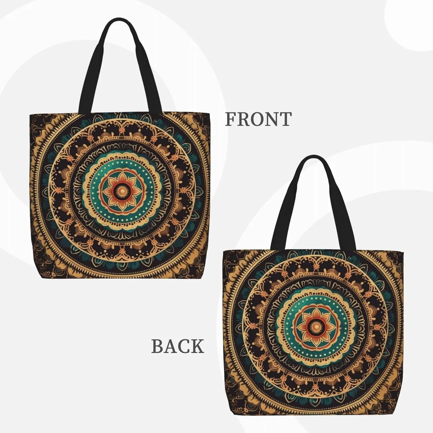 Tote Bag for Women Reusable Grocery Bags Milk Duck Yellow Tote Bag with Inner Pocket Travel Tote for Shopping