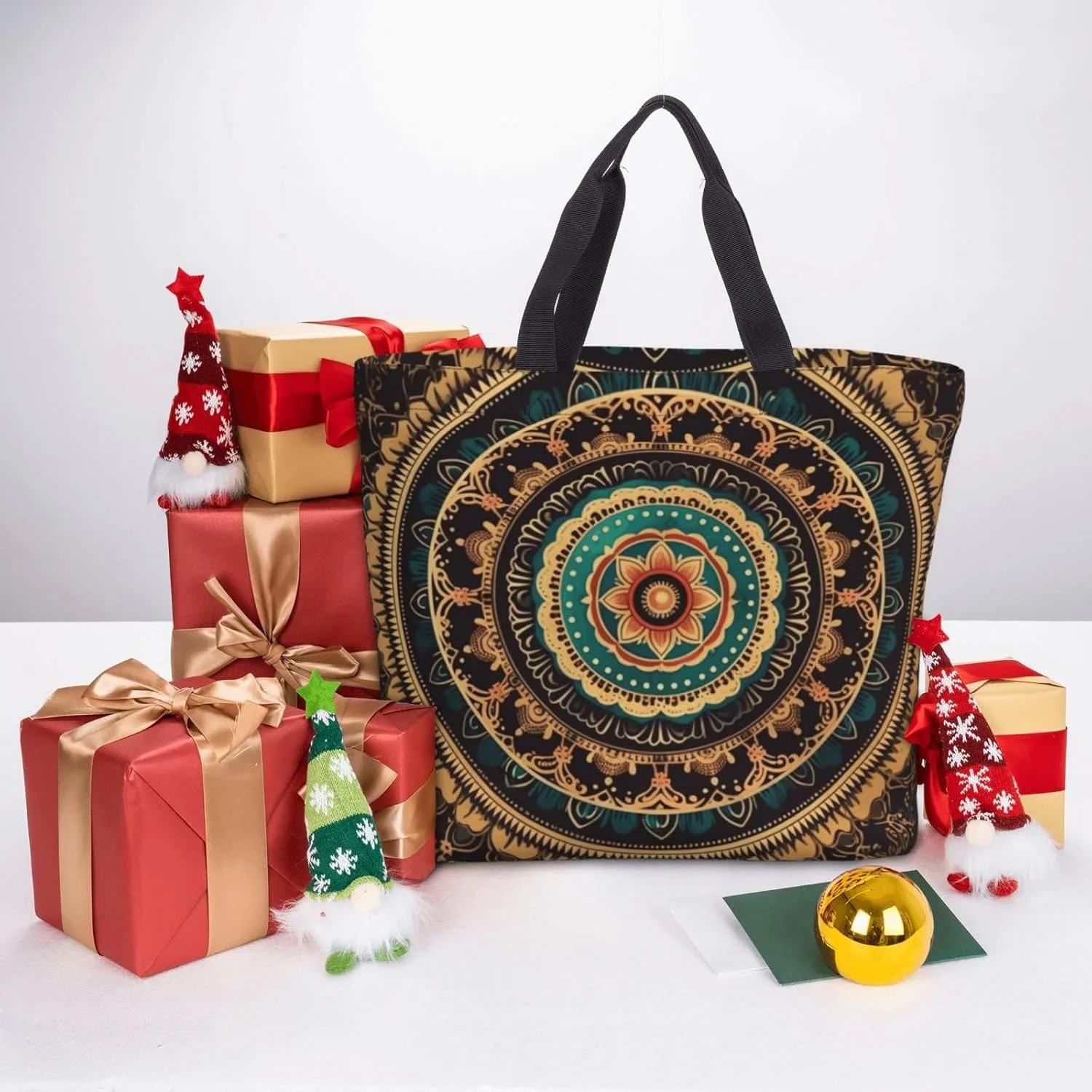 Tote Bag for Women Reusable Grocery Bags Milk Duck Yellow Tote Bag with Inner Pocket Travel Tote for Shopping