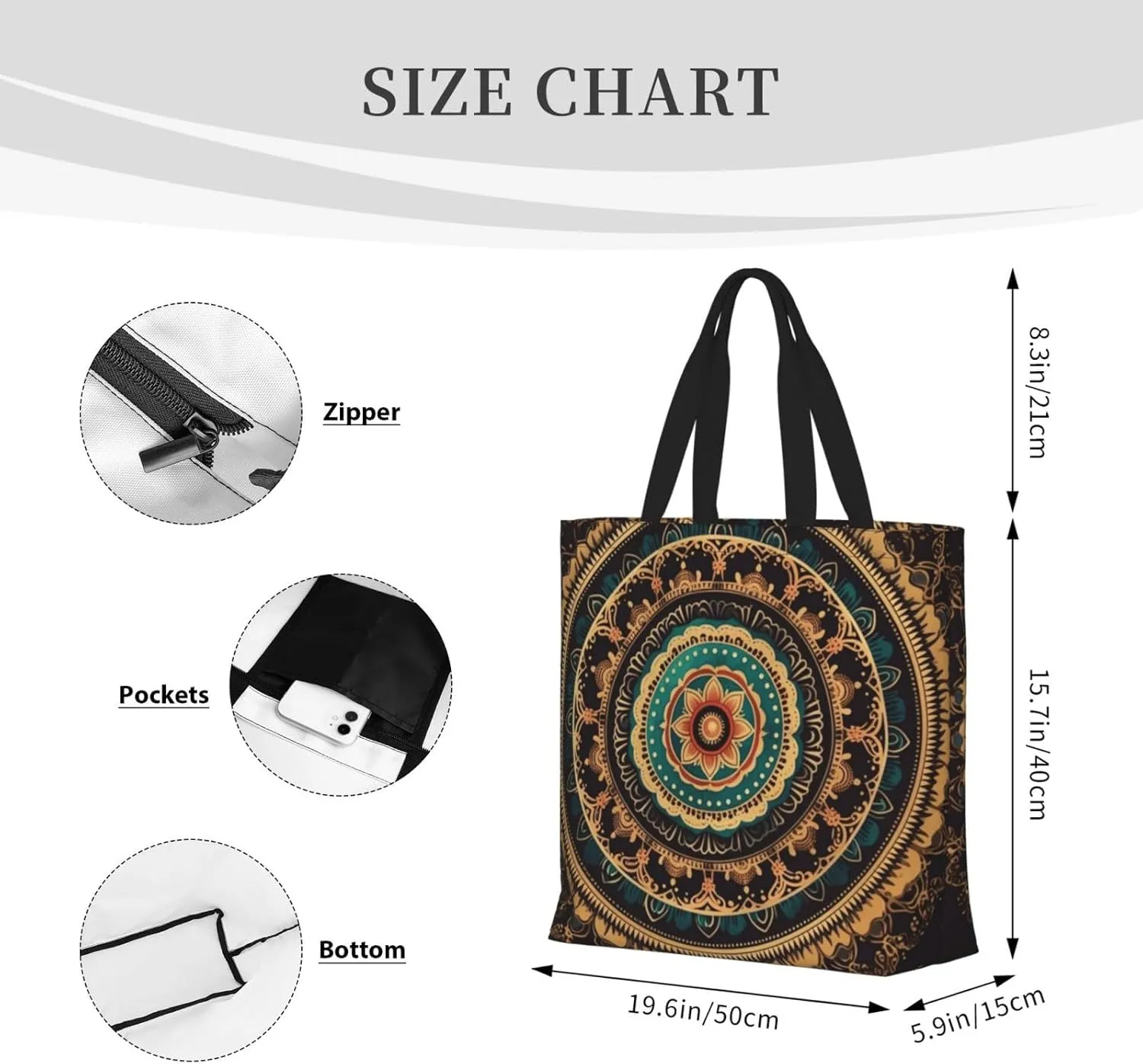 Tote Bag for Women Reusable Grocery Bags Milk Duck Yellow Tote Bag with Inner Pocket Travel Tote for Shopping