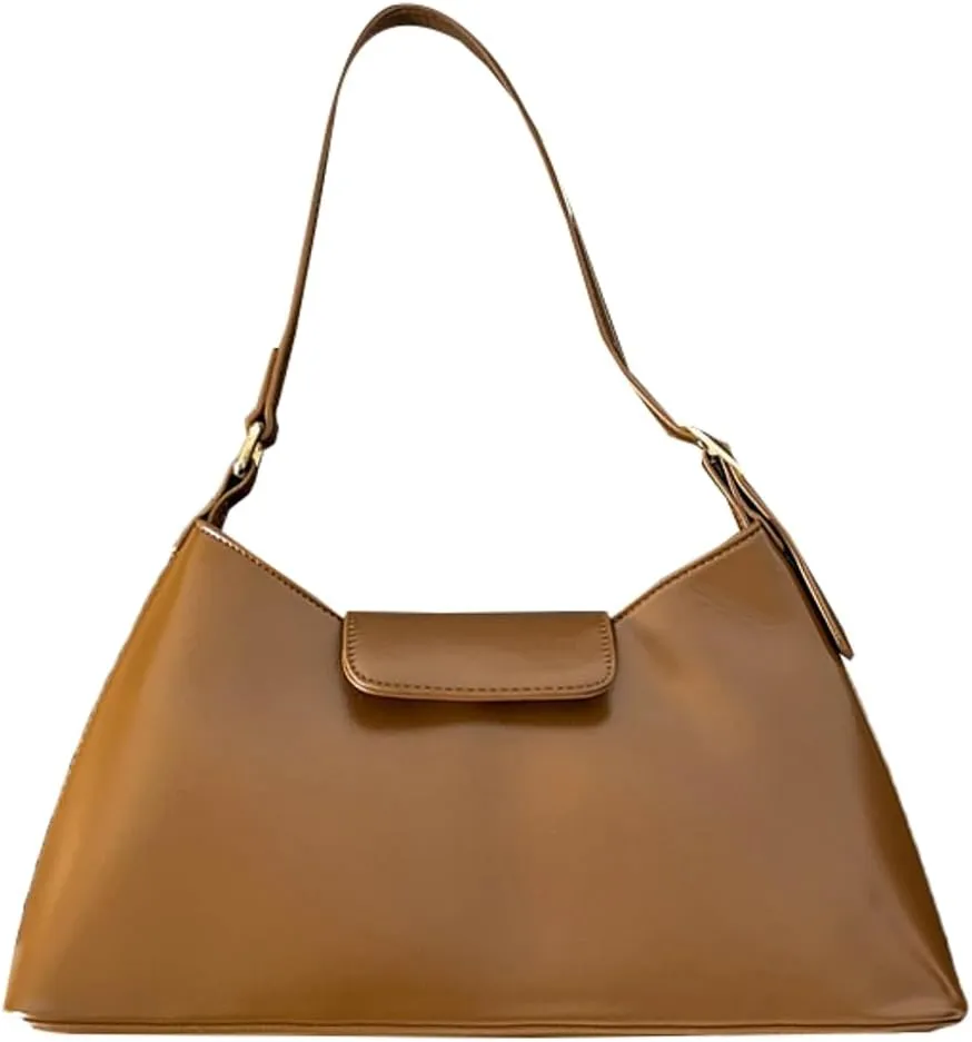 Trendy Vegan Leather Shoulder Tote Bag for Women Y2k Large Working Handbags Casual Ladies Top Handle Satchels