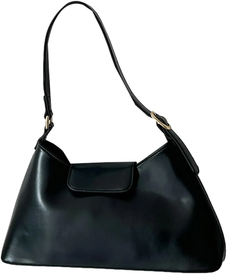 Trendy Vegan Leather Shoulder Tote Bag for Women Y2k Large Working Handbags Casual Ladies Top Handle Satchels