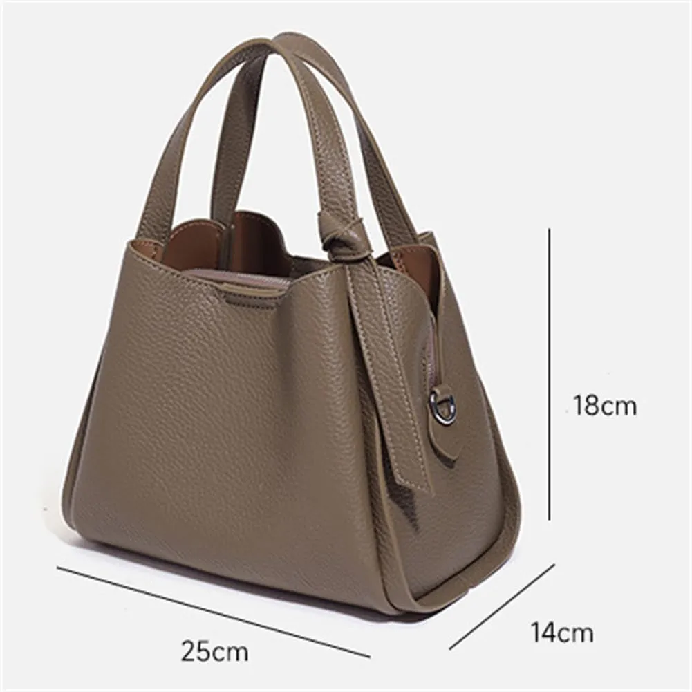 Trendy Womens Faux Leather Bucket Bag Small Crossbody Shoulder Handbag Tote Purse Satchels for Shopping Work Gift