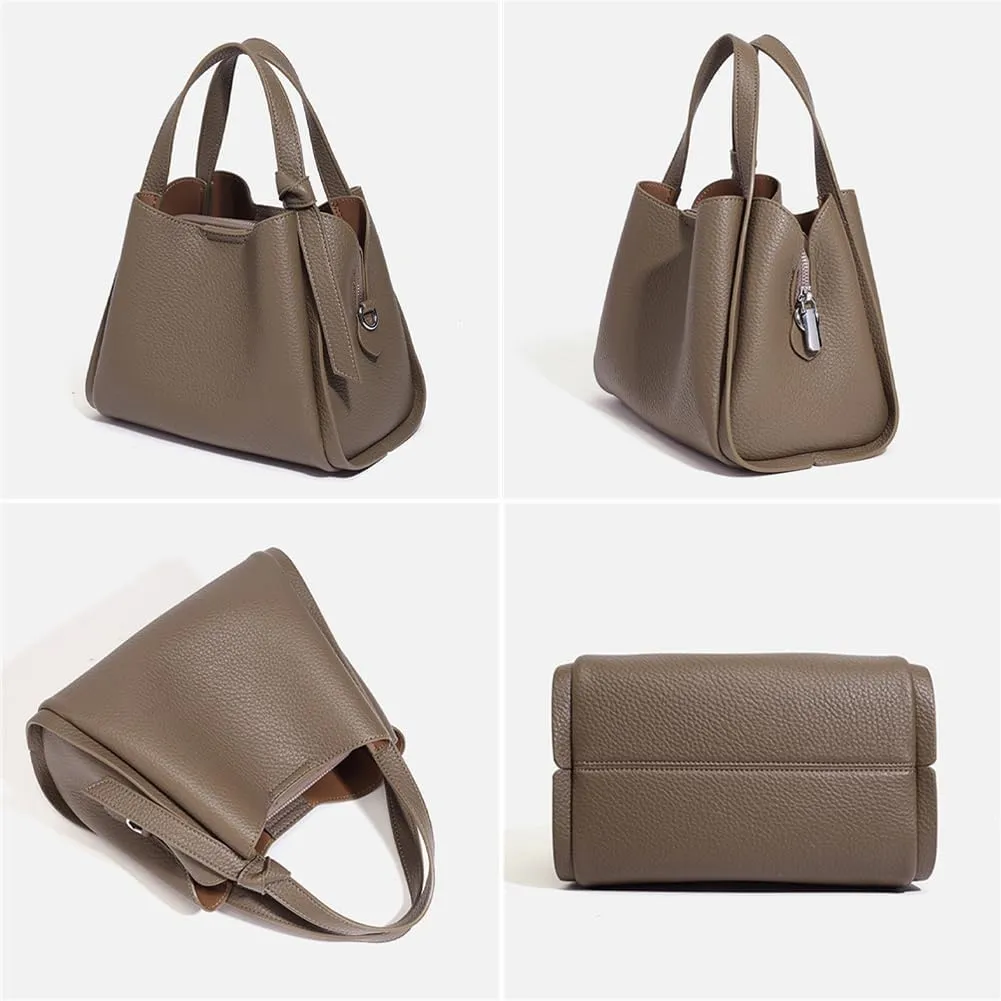 Trendy Womens Faux Leather Bucket Bag Small Crossbody Shoulder Handbag Tote Purse Satchels for Shopping Work Gift