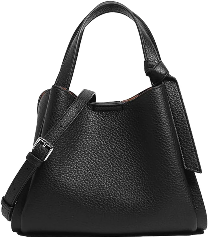 Trendy Womens Faux Leather Bucket Bag Small Crossbody Shoulder Handbag Tote Purse Satchels for Shopping Work Gift