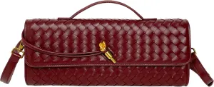 Trendy Woven Evening Clutch Purses Women Underarm Shoulder Handbag Fashion Satchels Crossbody Purse for Party, Work