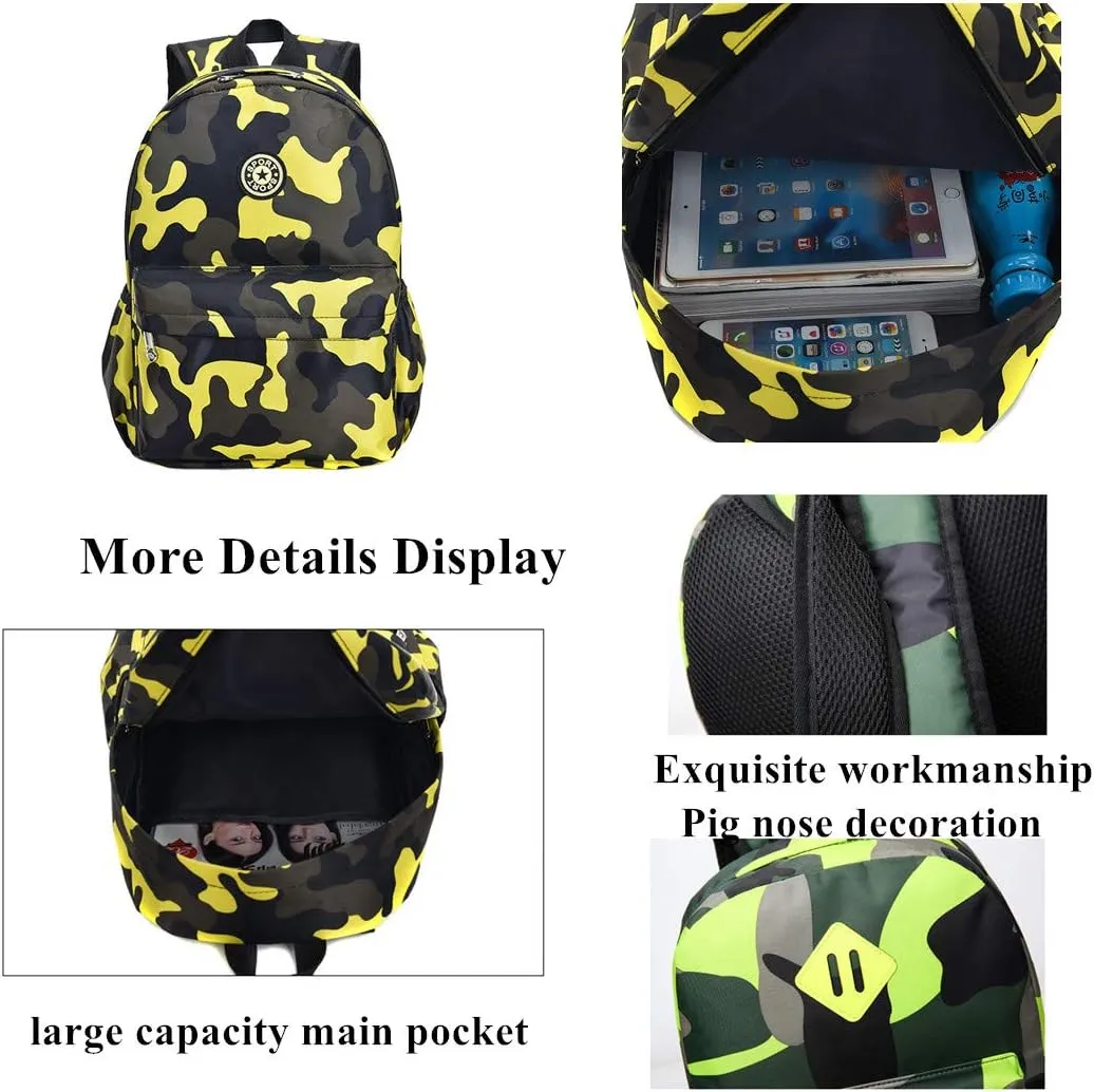 VIDOSCLA Mini Camouflage Backpacks for Nursery School, Toddler Kindergarten Boys Bookbag for Kids