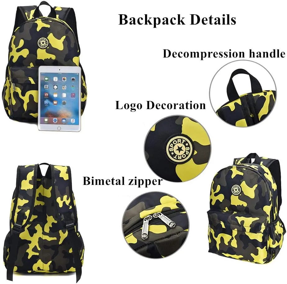 VIDOSCLA Mini Camouflage Backpacks for Nursery School, Toddler Kindergarten Boys Bookbag for Kids