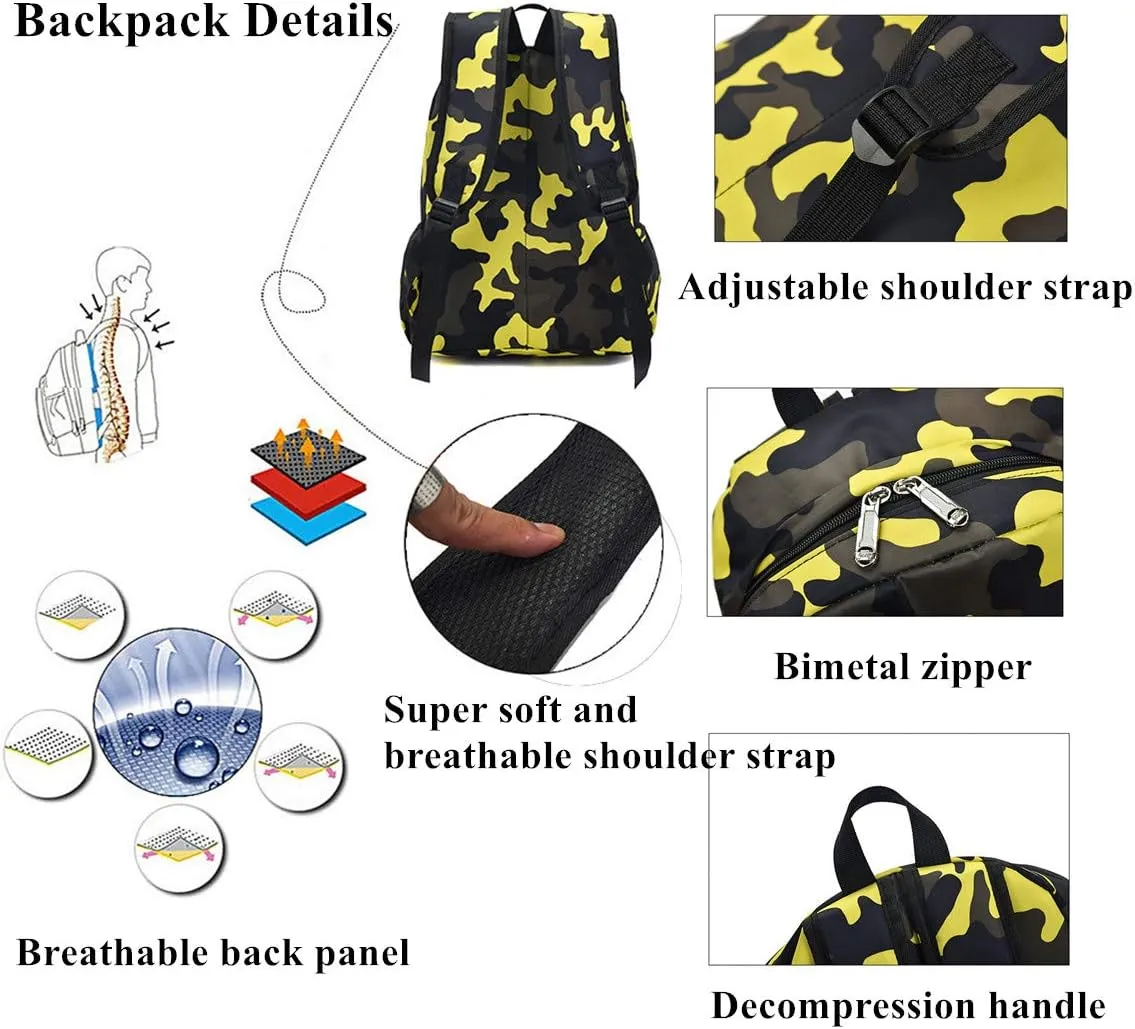VIDOSCLA Mini Camouflage Backpacks for Nursery School, Toddler Kindergarten Boys Bookbag for Kids