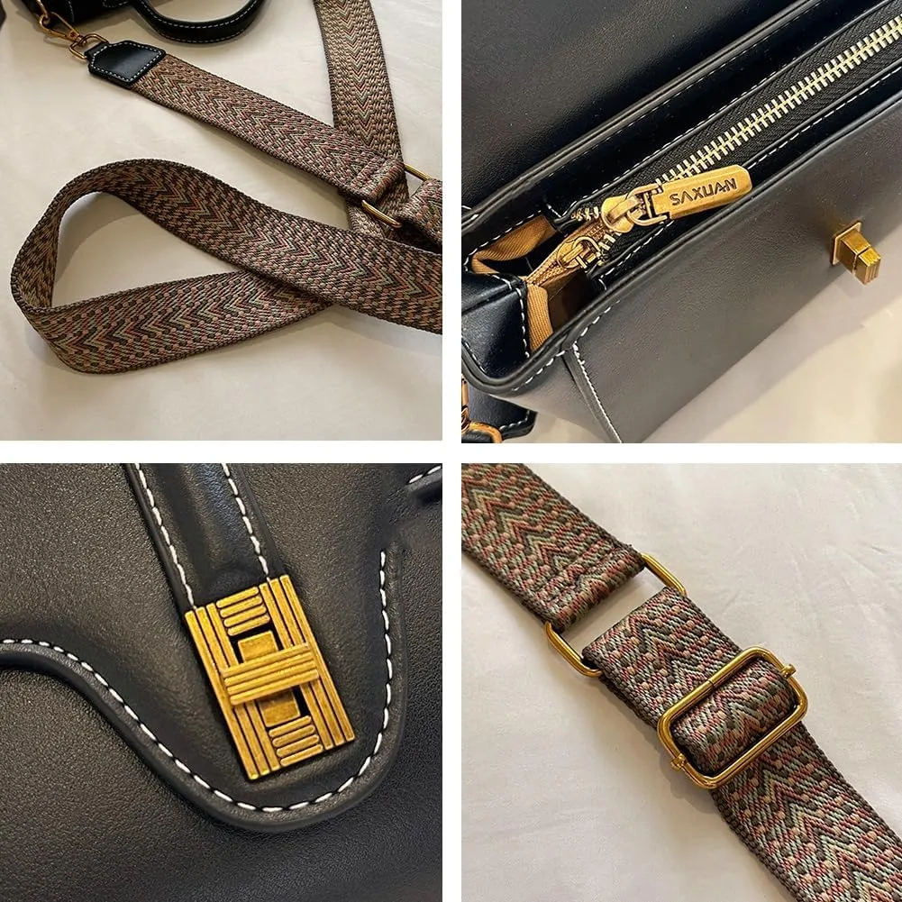Vintage Vegan Leather Crossbody Bags for Women Small Shoulder Purse Tote Bag Ladies Handbags Clutch Satchels 2025