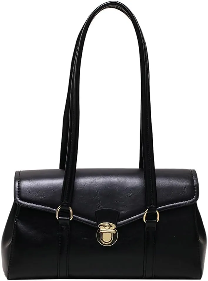Vintage Vegan Leather Shoulder Bags for Women Small Tote Purse Ladies Trendy Handbags Top Handle Satchels 2025