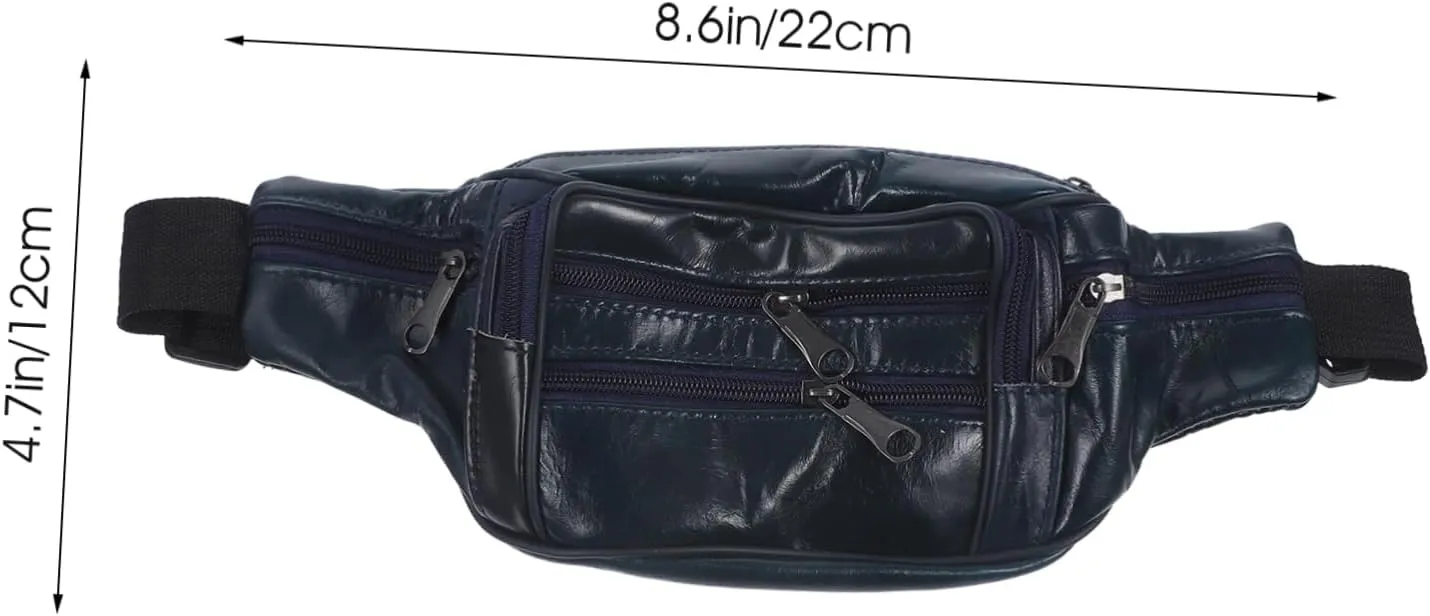 Waterproof Mens Fanny Pack Coin Purse Men's Waist Bag Leather Chest Bag Portable Outdoor Travel