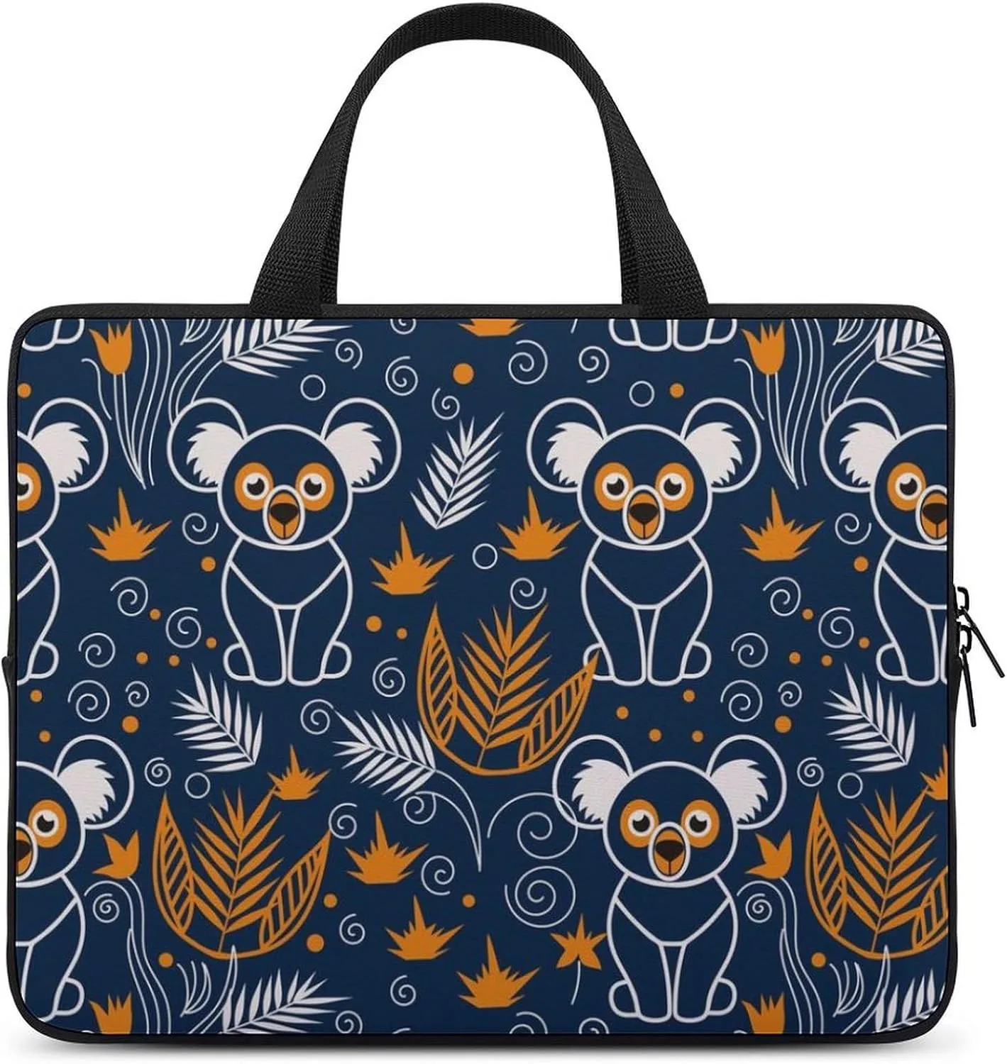 Wave Pattern Laptop Sleeve Laptop Carrying Case Compatible Laptop Protective Bag with Handles