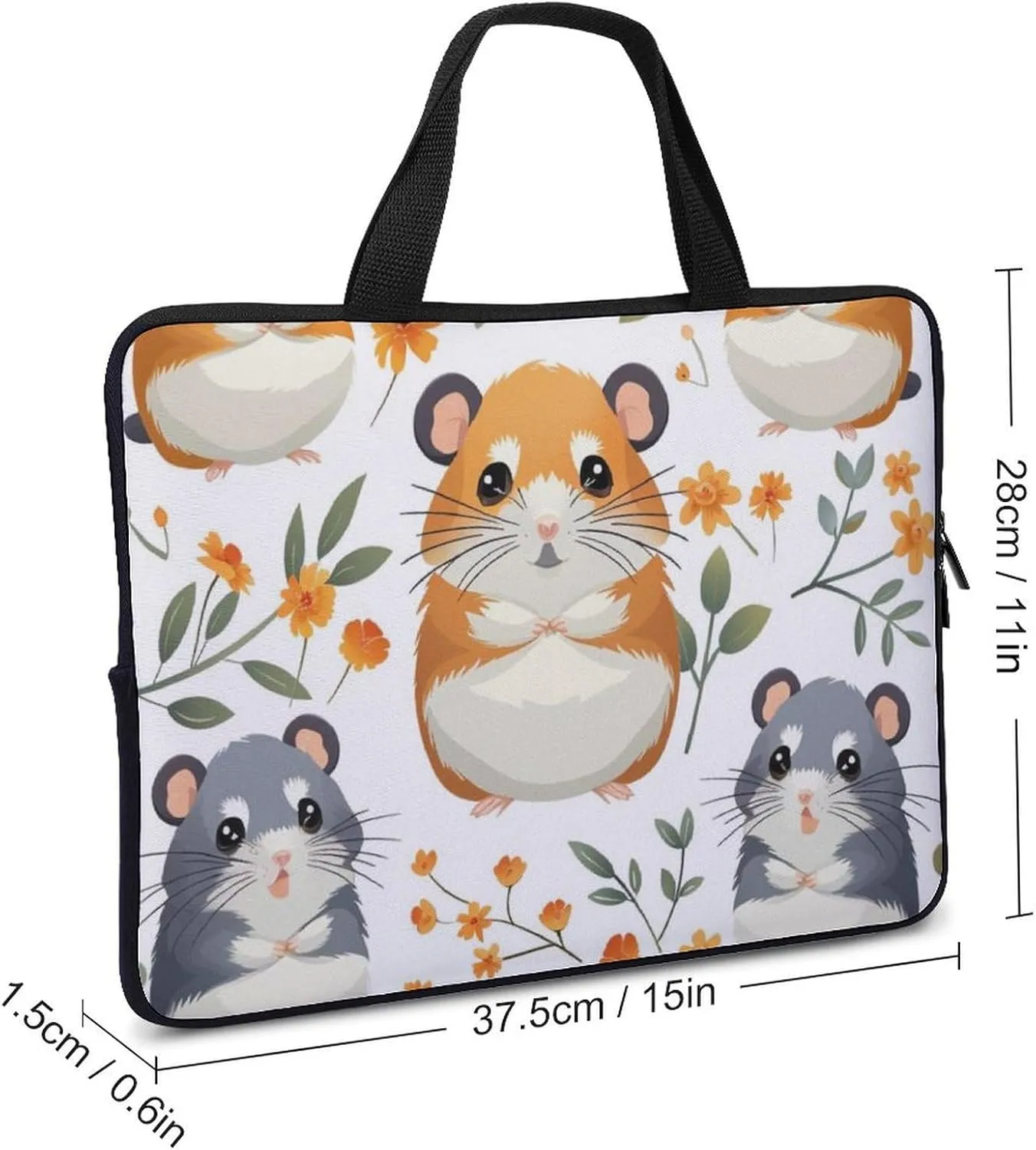 Wave Pattern Laptop Sleeve Laptop Carrying Case Compatible Laptop Protective Bag with Handles