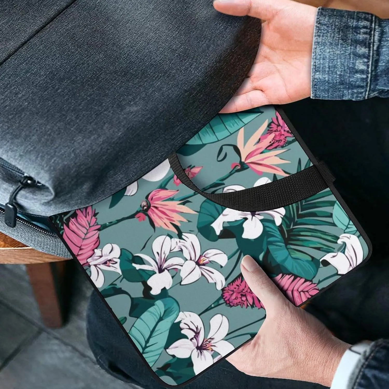 Wave Pattern Laptop Sleeve Laptop Carrying Case Compatible Laptop Protective Bag with Handles
