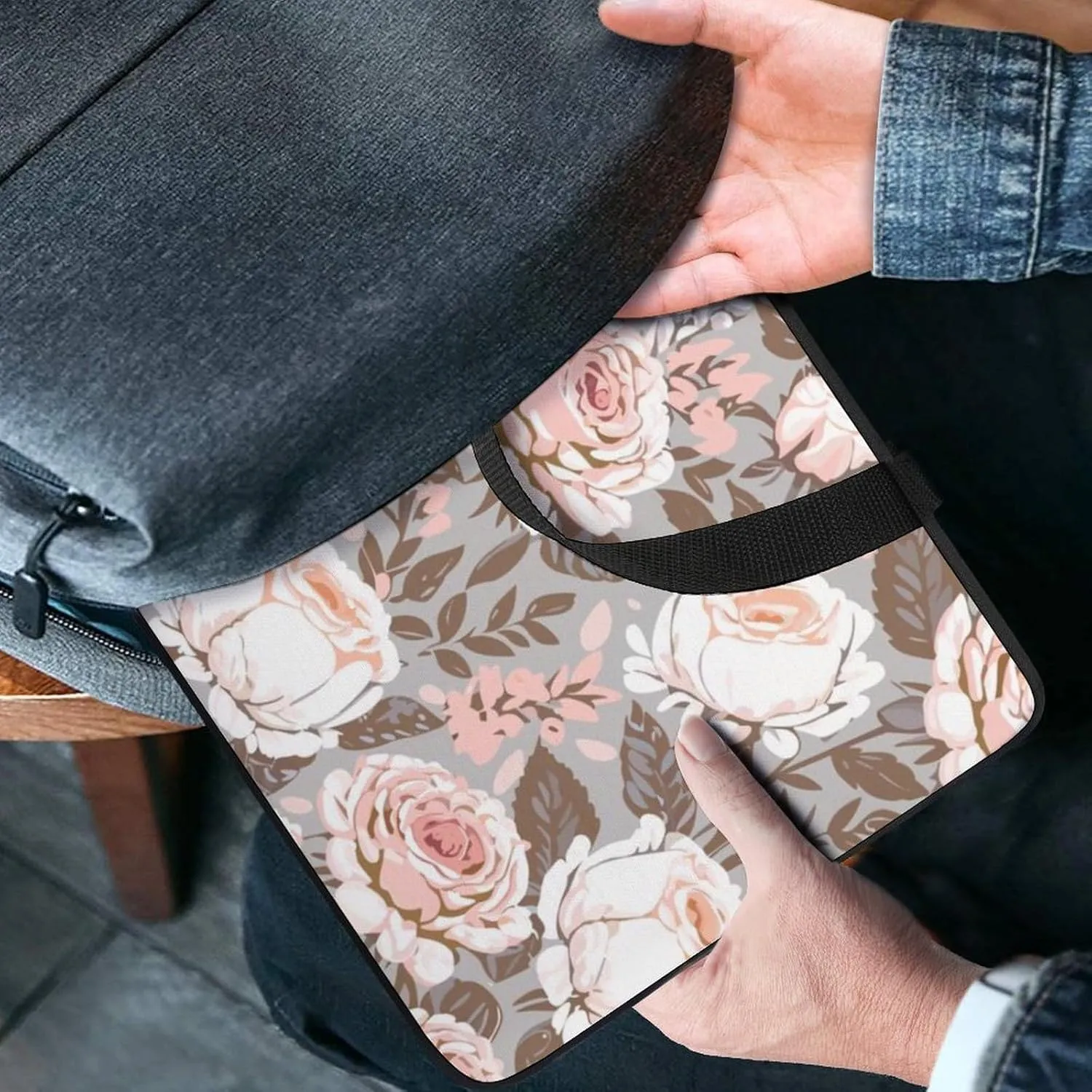 Wave Pattern Laptop Sleeve Laptop Carrying Case Compatible Laptop Protective Bag with Handles