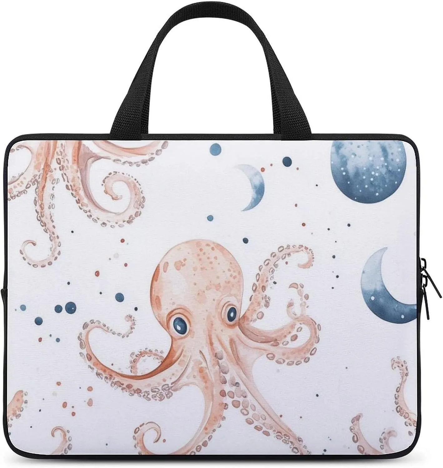 Wave Pattern Laptop Sleeve Laptop Carrying Case Compatible Laptop Protective Bag with Handles