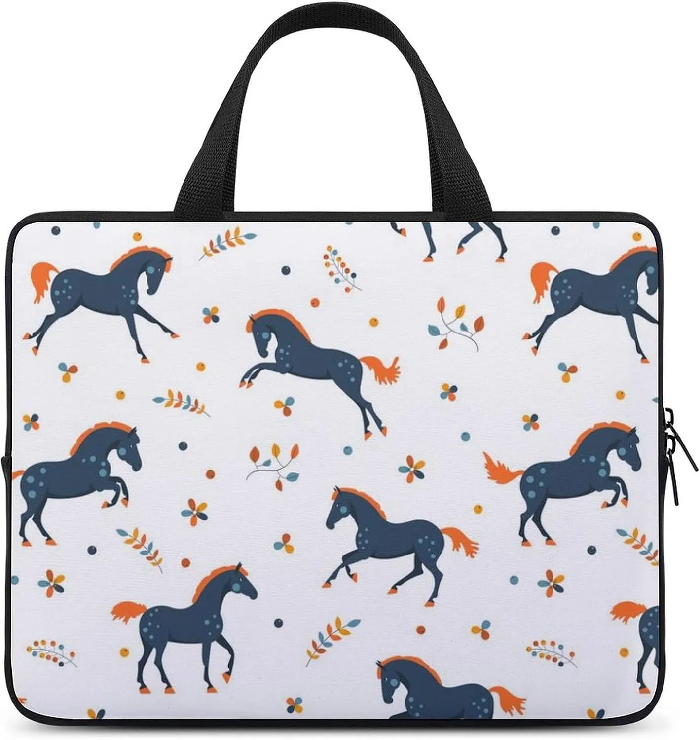 Wave Pattern Laptop Sleeve Laptop Carrying Case Compatible Laptop Protective Bag with Handles