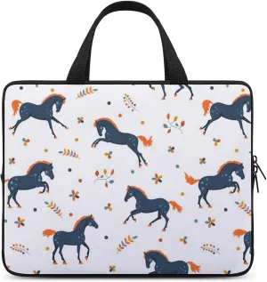 Wave Pattern Laptop Sleeve Laptop Carrying Case Compatible Laptop Protective Bag with Handles