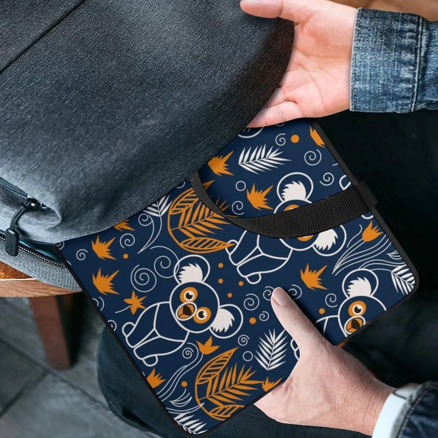 Wave Pattern Laptop Sleeve Laptop Carrying Case Compatible Laptop Protective Bag with Handles