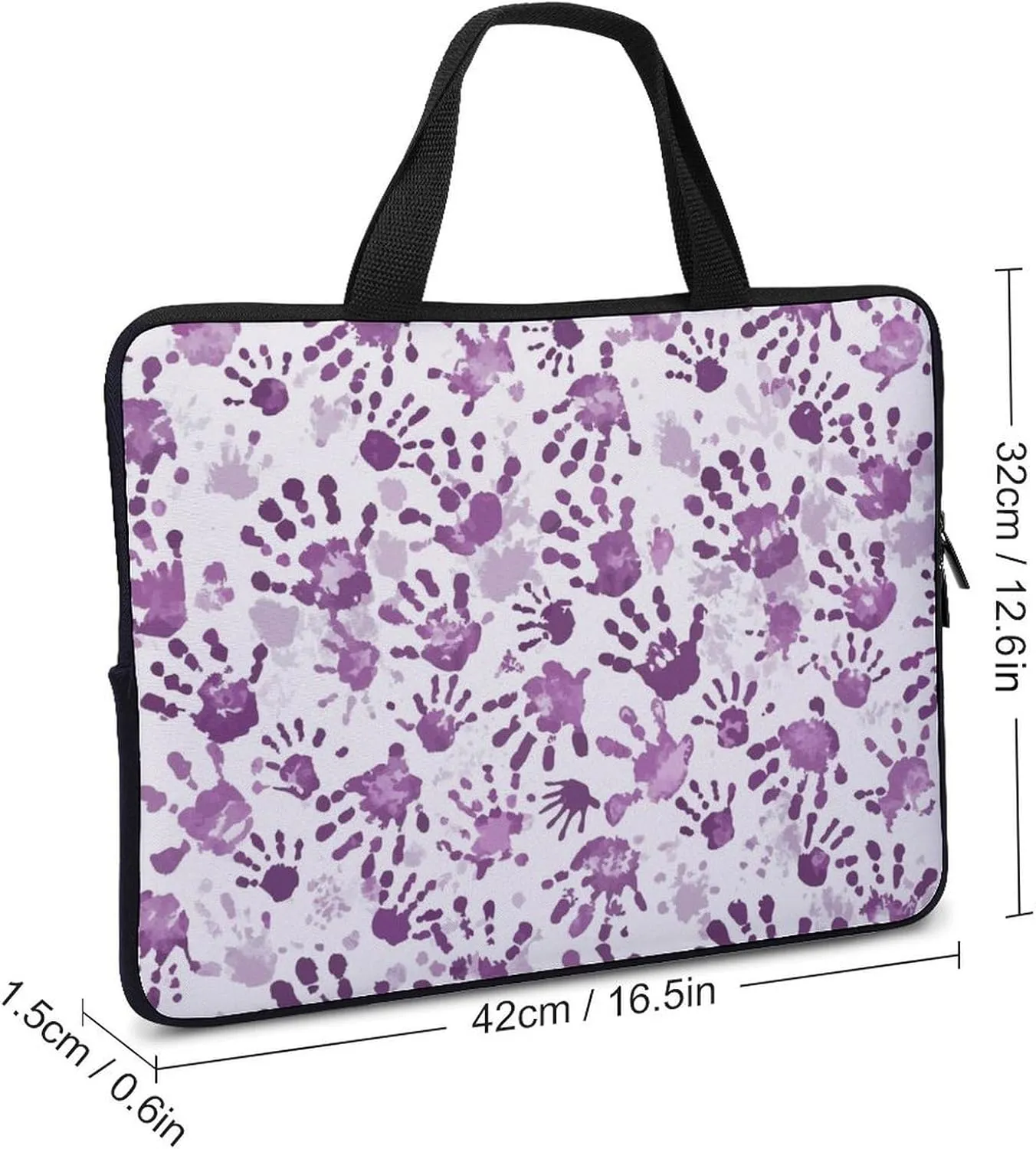 Wave Pattern Laptop Sleeve Laptop Carrying Case Compatible Laptop Protective Bag with Handles
