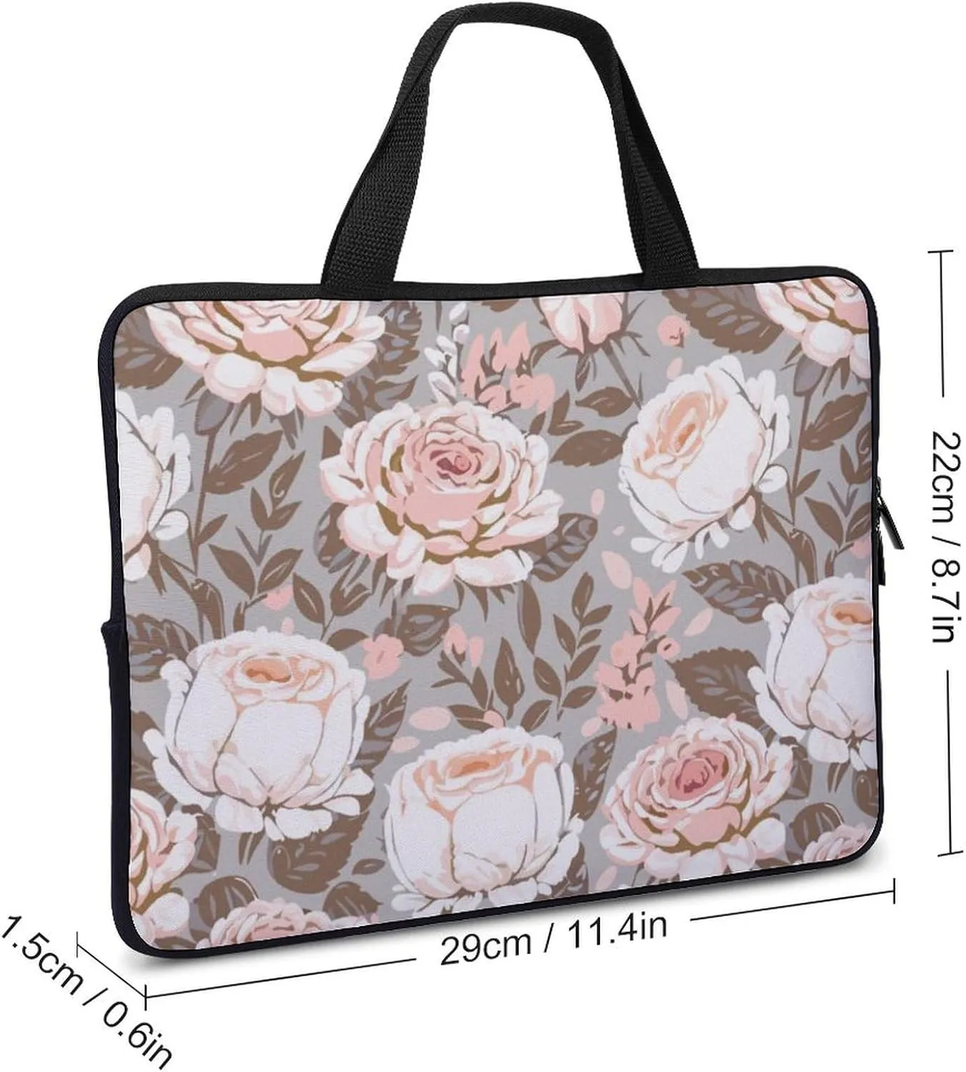 Wave Pattern Laptop Sleeve Laptop Carrying Case Compatible Laptop Protective Bag with Handles