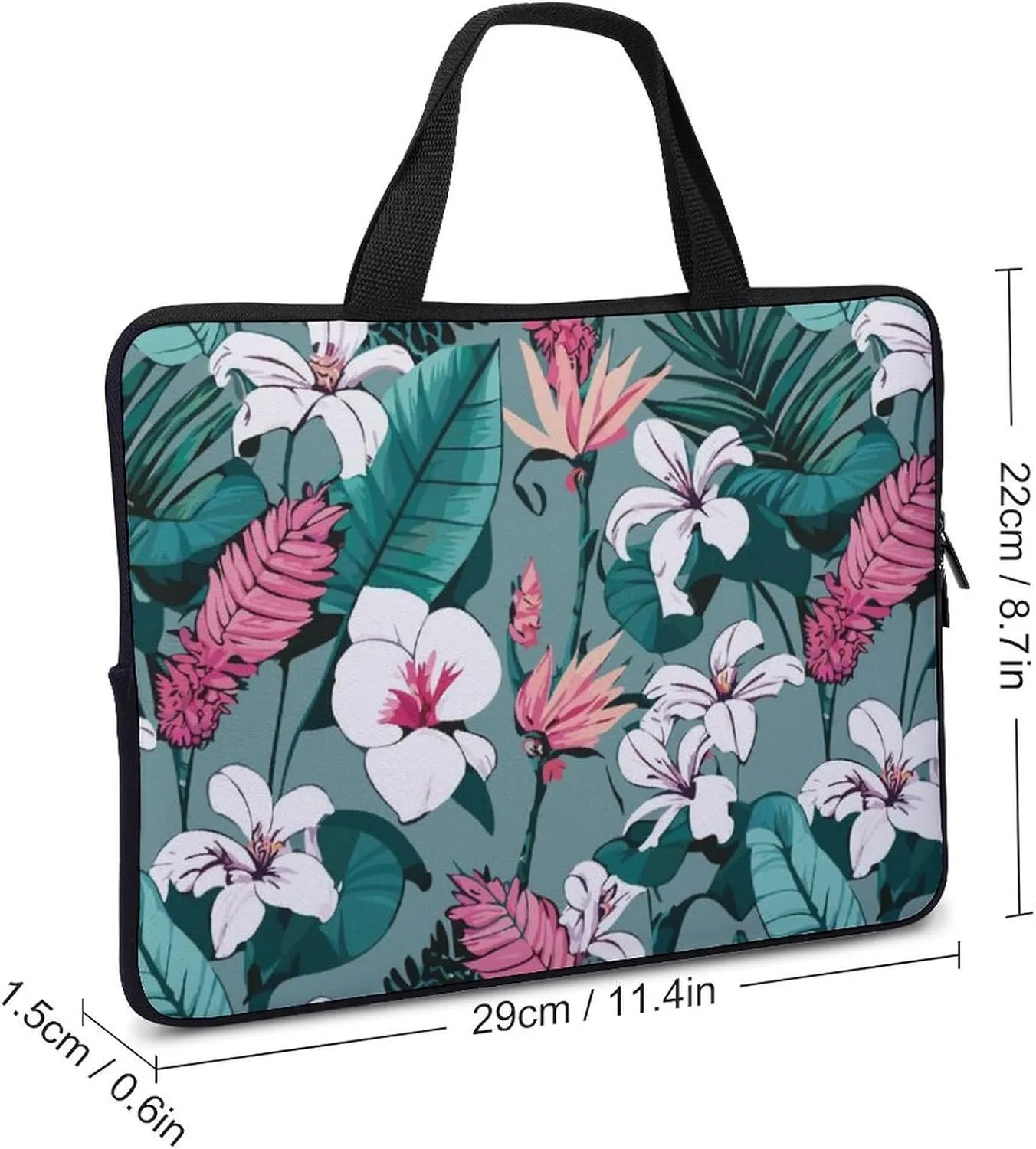 Wave Pattern Laptop Sleeve Laptop Carrying Case Compatible Laptop Protective Bag with Handles