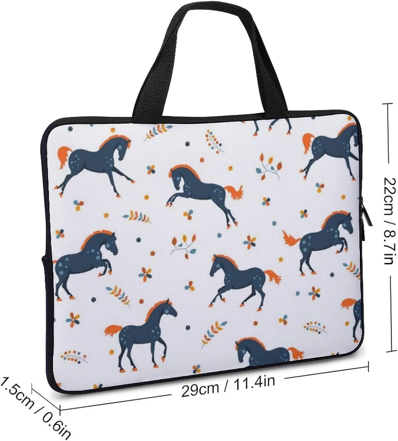 Wave Pattern Laptop Sleeve Laptop Carrying Case Compatible Laptop Protective Bag with Handles