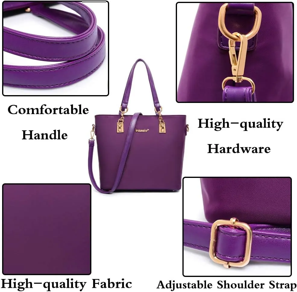 Women Ladies 6 Pcs Handbag Set Hobo Top Handle Bag Totes Satchels Crossbody Shoulder Bags and Purse Clutch